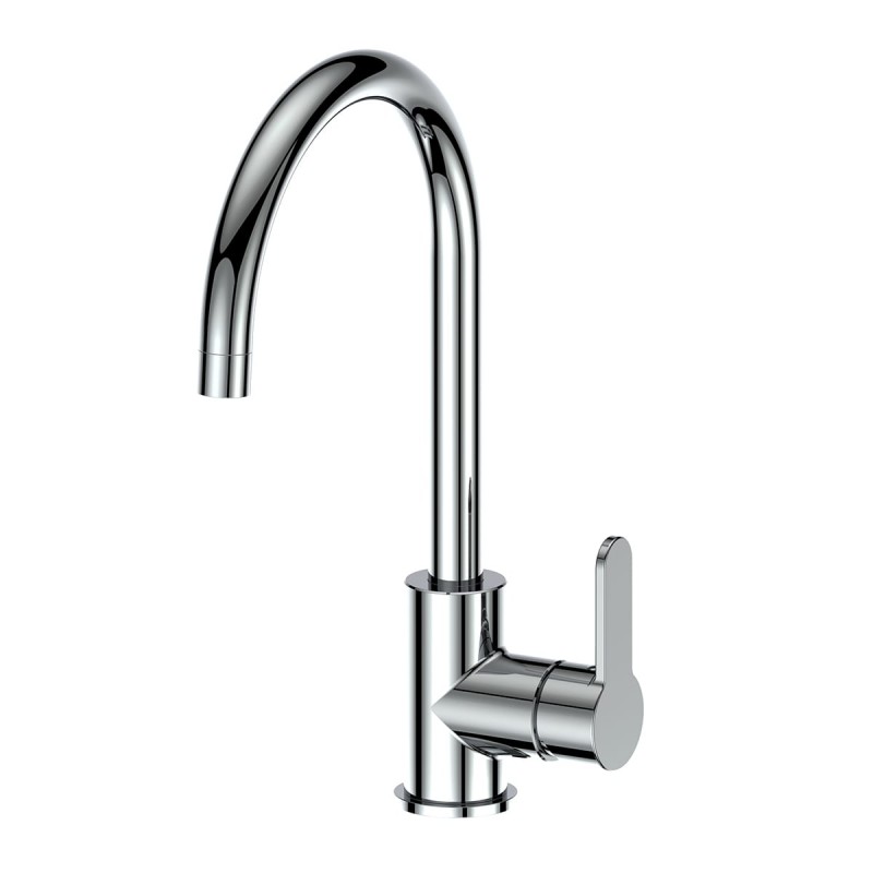 Kitchen Sink Mixer Round Series Greens Astro Gooseneck